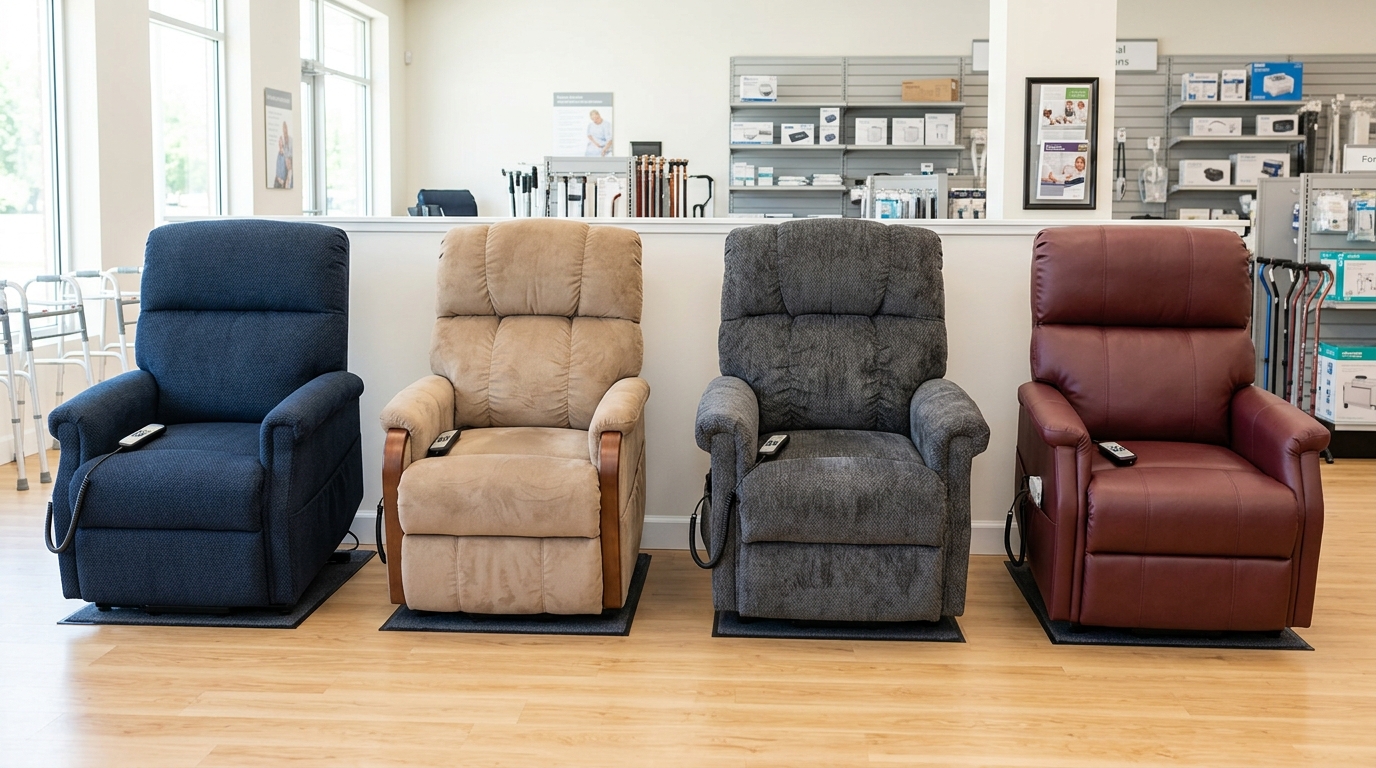 Automatic power lift recliner chair models available at Factory Direct Medical Canada